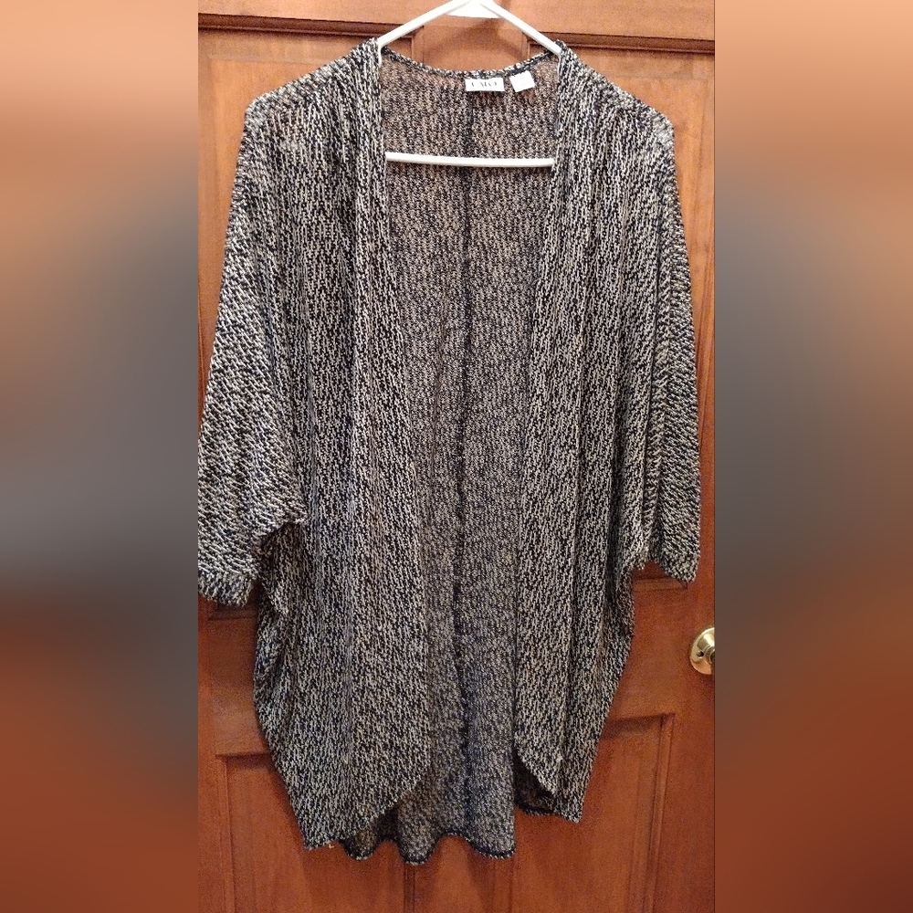 Cato short sleeve open front sweater size med